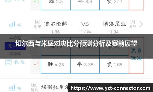 切尔西与米堡对决比分预测分析及赛前展望